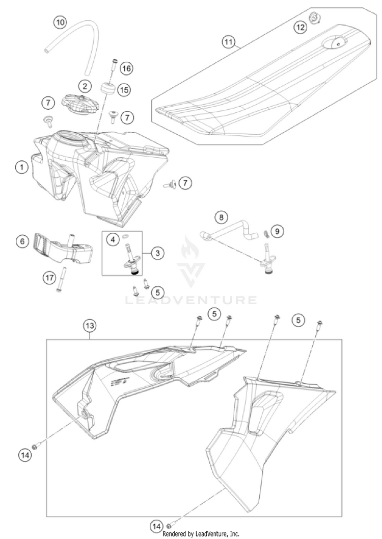 Tank, Seat TC 65 EU CHASSIS -2024 Schematic