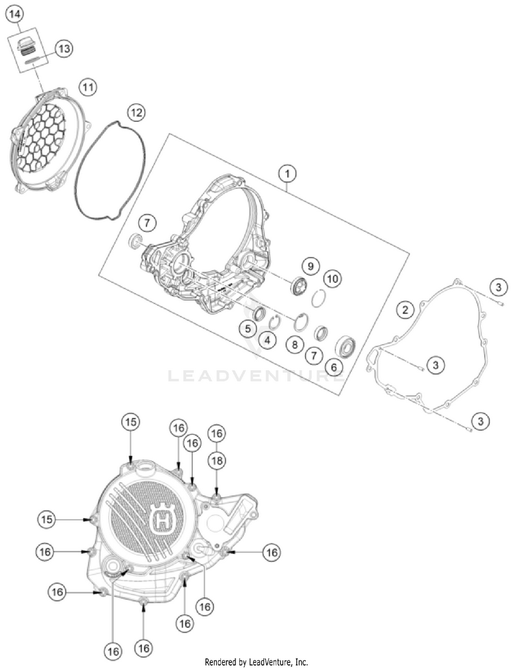 Clutch Cover FX 350 ENGINE - 2023 Schematic