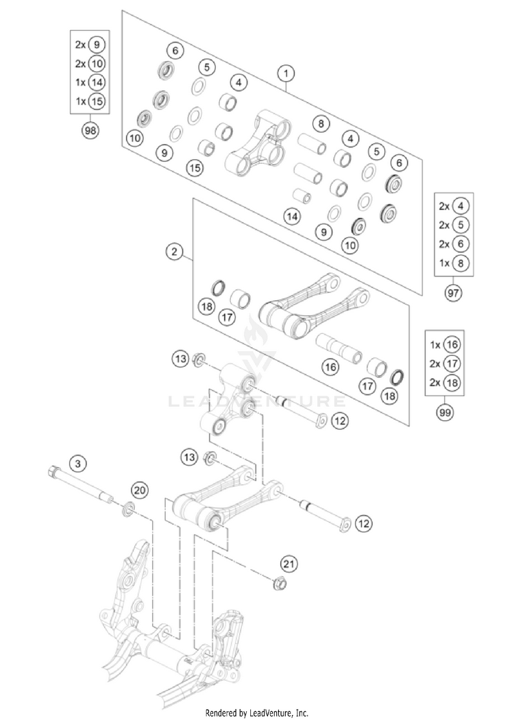 Pro Lever Linking FX 350 US CHASSIS - 2022 Schematic