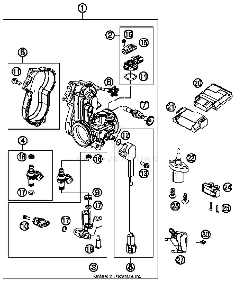 Throttle Body FC 450 ENGINE - 2015 Schematic