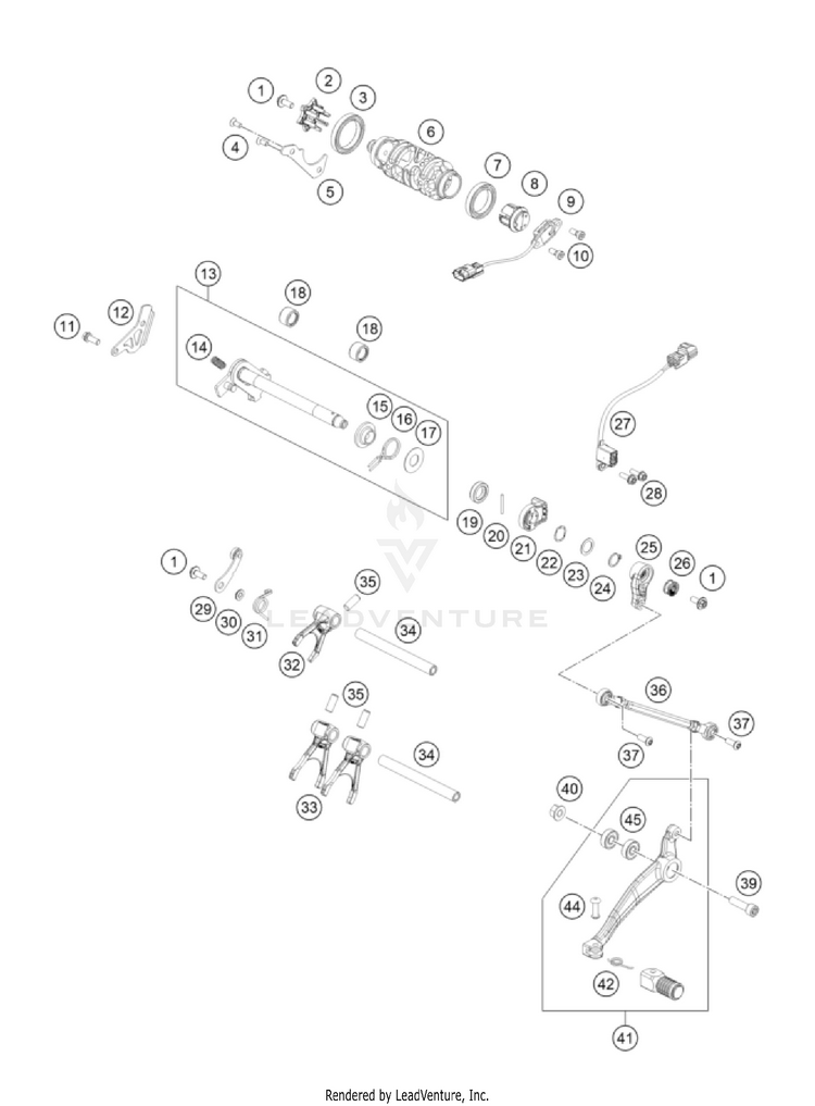 Shifting Mechanism 901 Norden Engine - 2022 Schematic