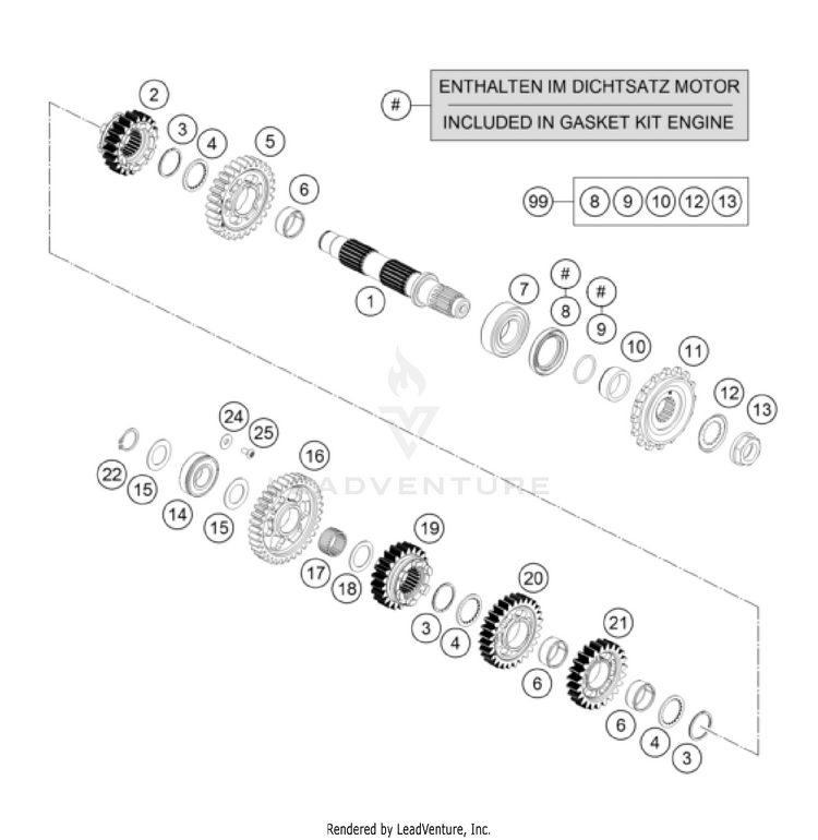 Transmission Ii - Countershaft 701 FE/FS US Engine - 2022 Schematic