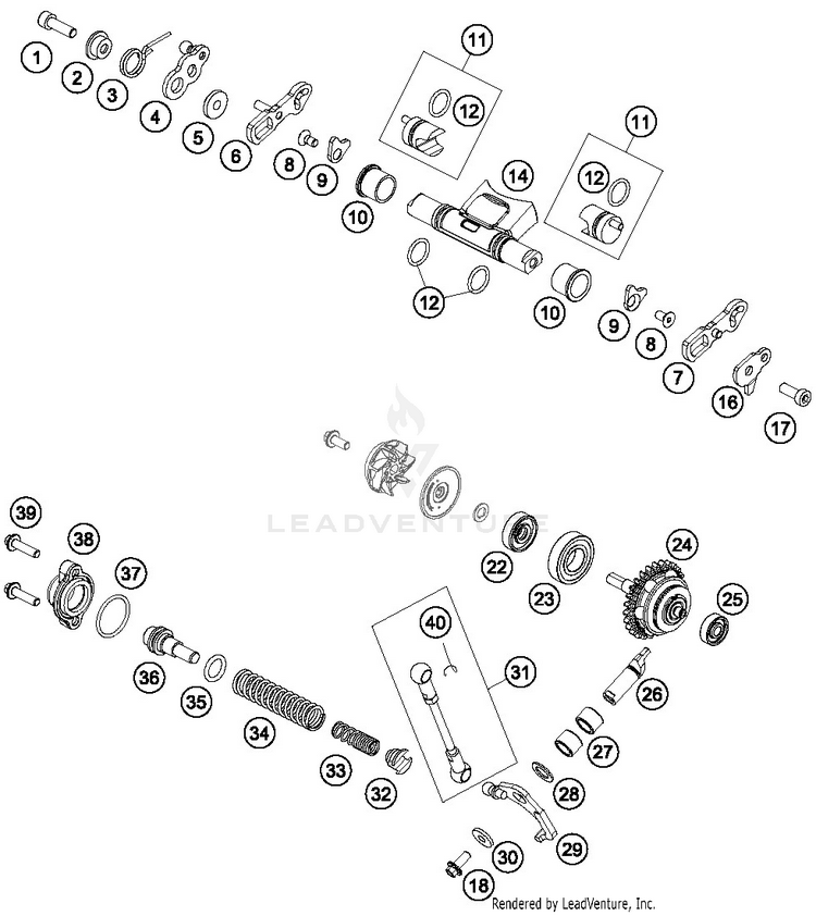 Exhaust Control TC 125 ENGINE - 2019 Schematic