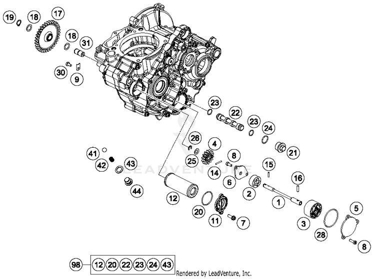 Lubricating System FC 350 ENGINE - 2018 Schematic