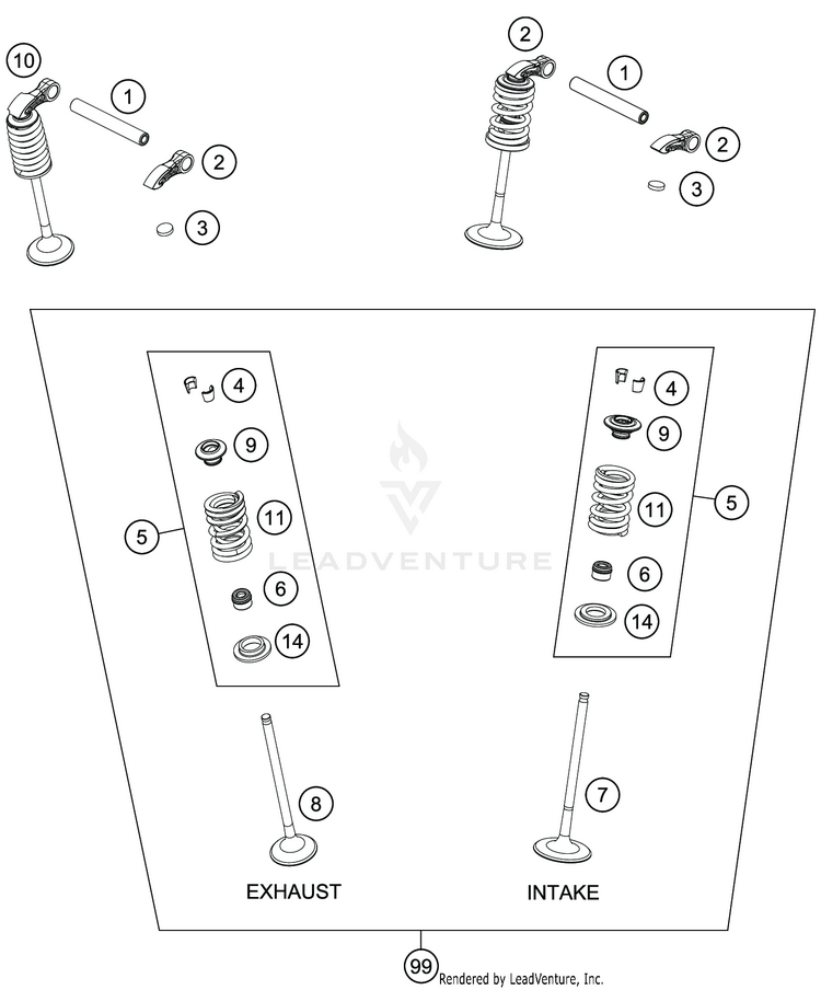 Valve Drive FE 350s ENGINE - 2020 Schematic