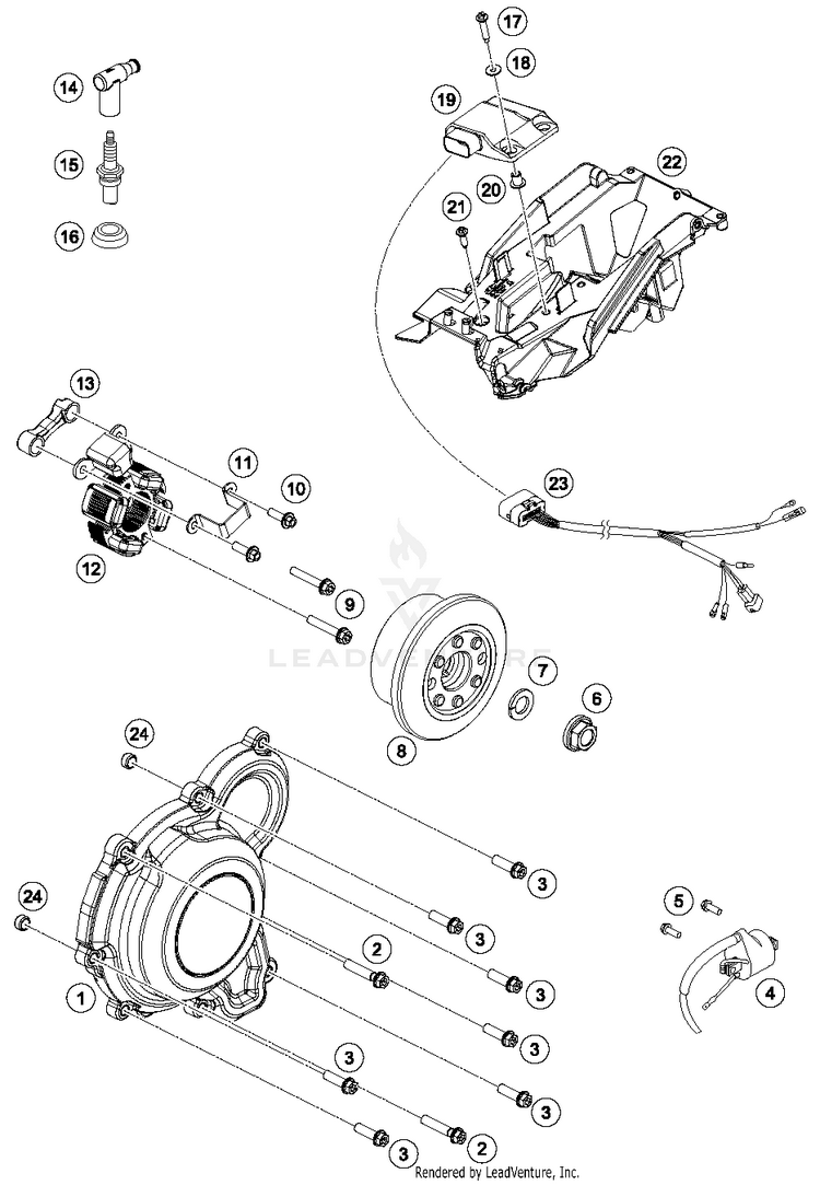 Ignition System TC 250 ENGINE - 2018 Schematic