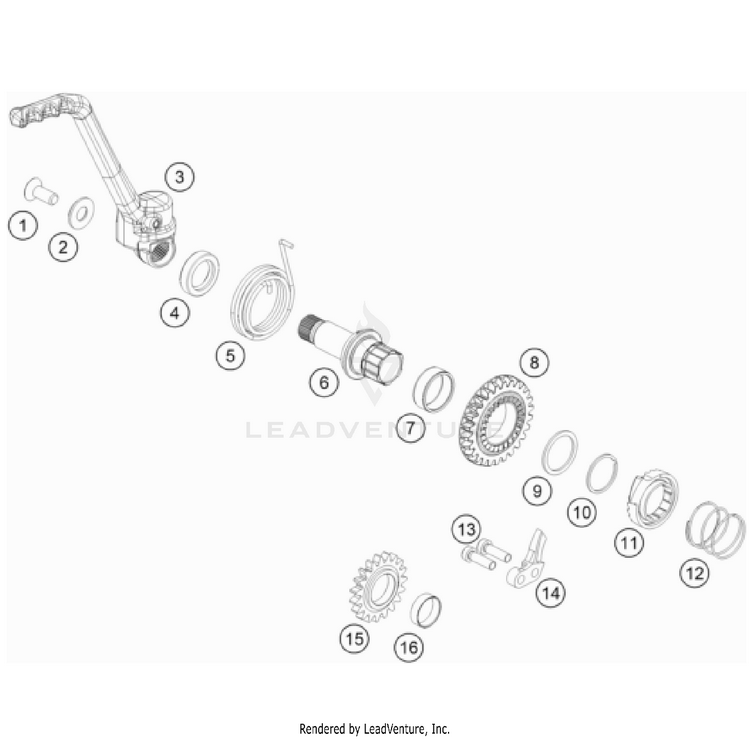 Kick Starter TC 85 Engine - 2022 Schematic