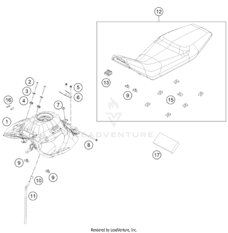 Tank, Seat Schematic