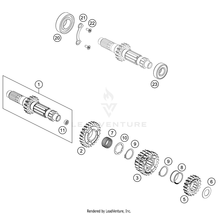 Transmission I - Main Shaft FC 450 Engine - 2021 Schematic