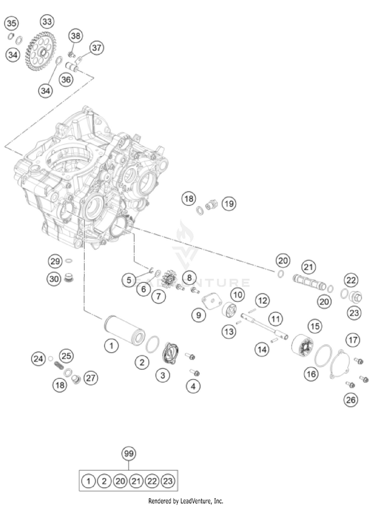 Lubricating System FC 350 Engine - 2023 Schematic