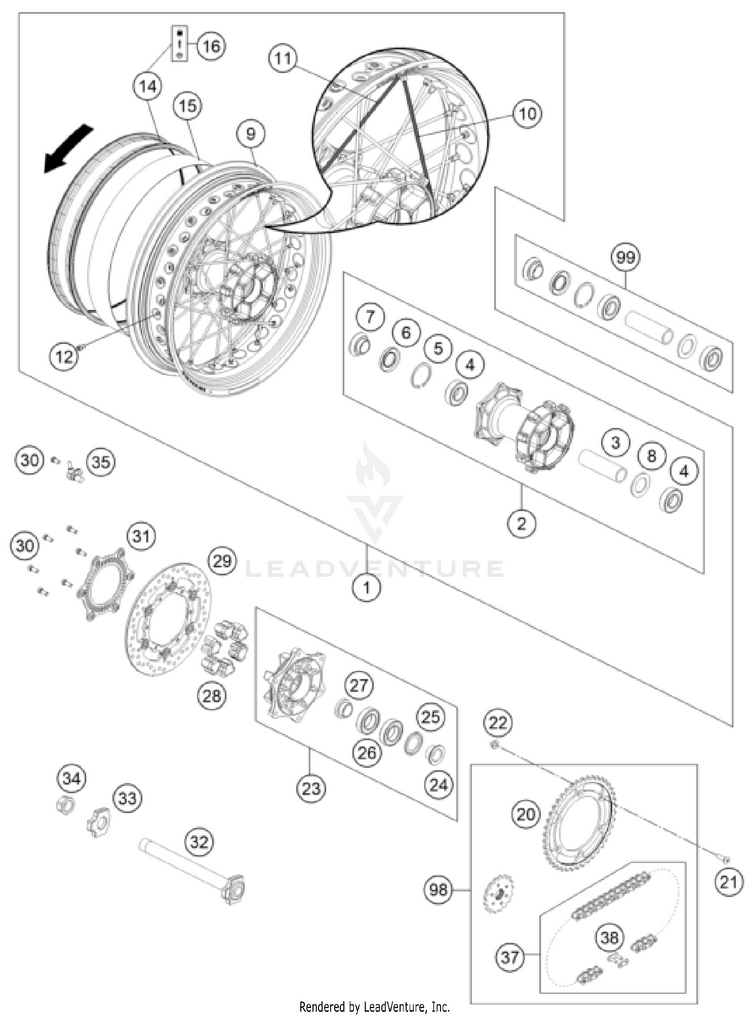 Rear Wheel Schematic