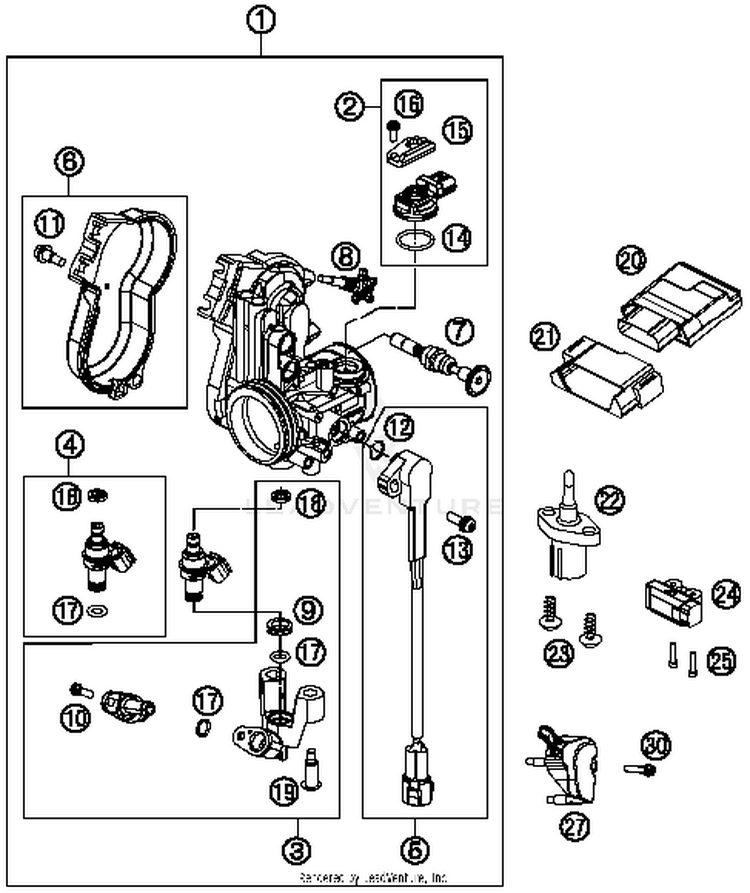 Throttle Body FC 250 ENGINE - 2015 Schematic
