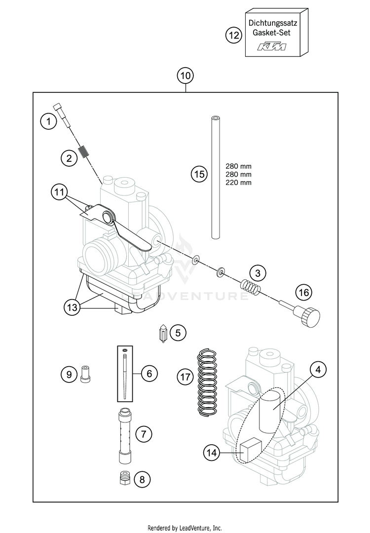 Carburetor TC 65 ENGINE - 2020 Schematic