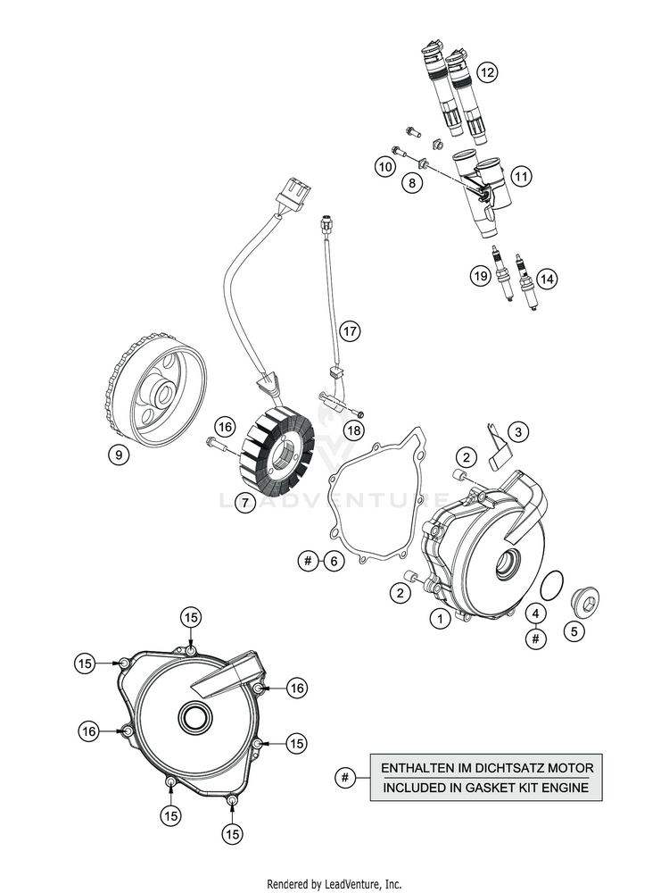 Ignition System 701 SUPERMOTO ENGINE - 2019 Schematic