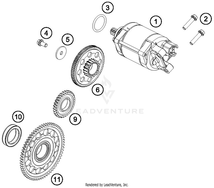 Electric Starter FE 450 ENGINE - 2019 Schematic