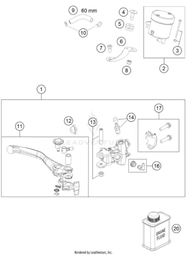Front Brake Control FS 450 CHASSIS - 2024 Schematic