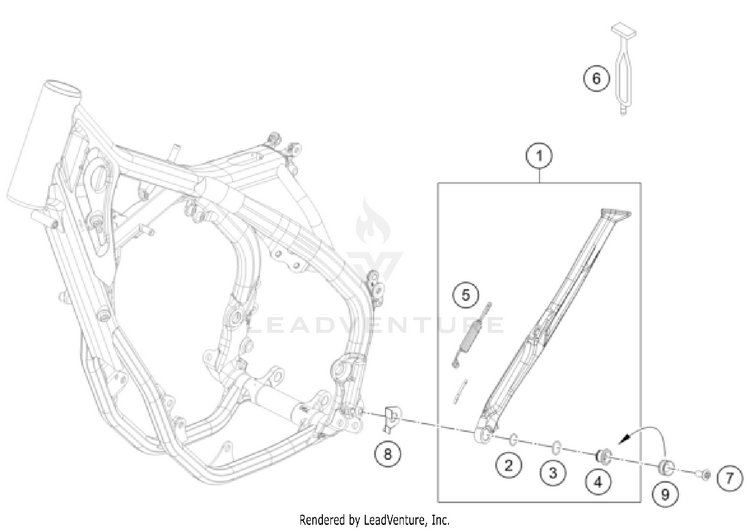 Side / Center Stand TX 300 CHASSIS - 2025 Schematic