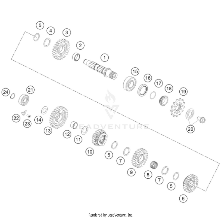 Transmission Ii - Countershaft TC 250 Engine - 2022 Schematic