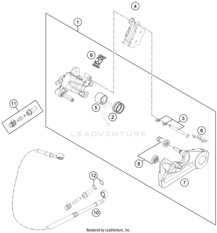 Rear Brake Caliper FC 250 CHASSIS - 2023 Schematic