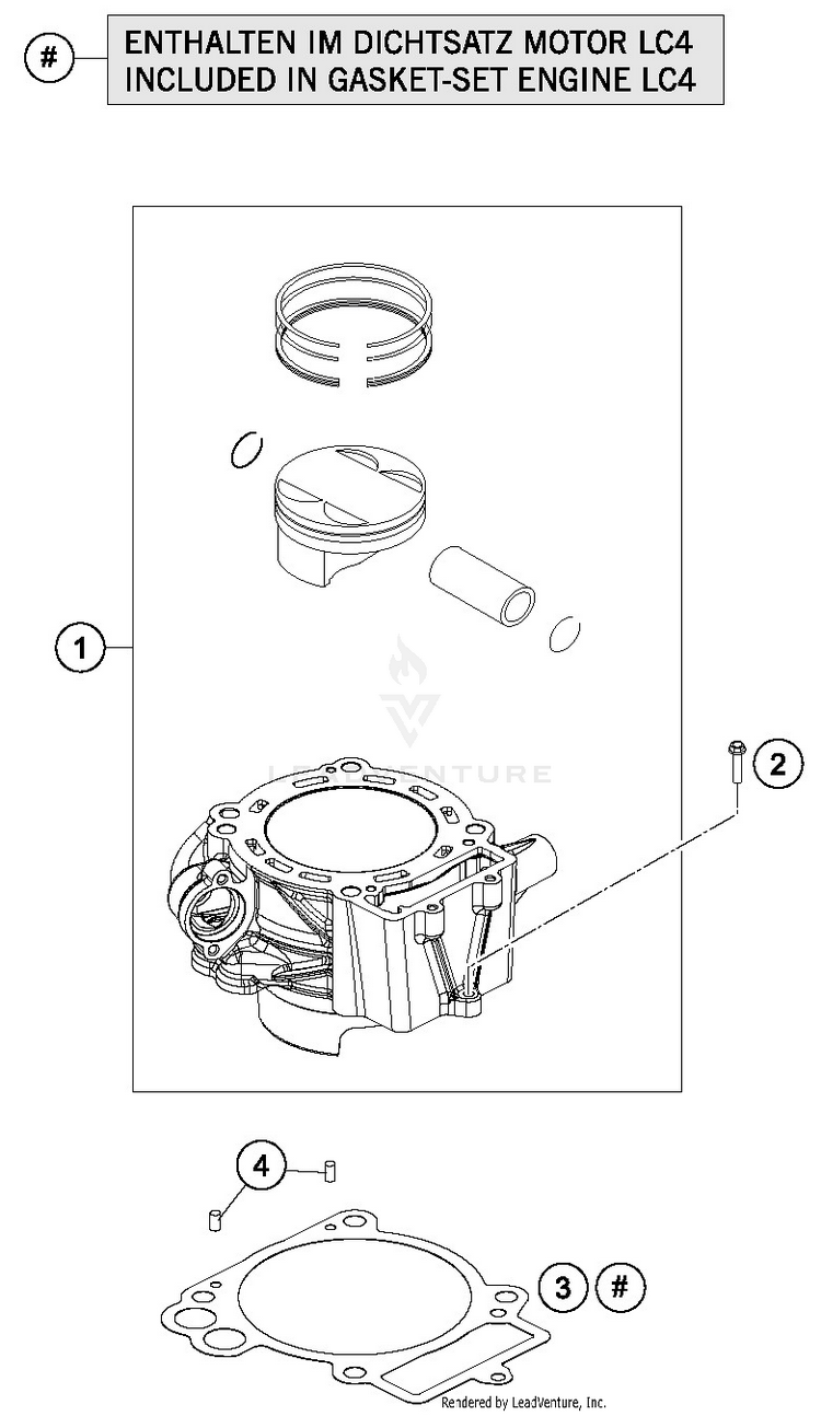Cylinder 701 SUPERMOTO ENGINE - 2018 Schematic