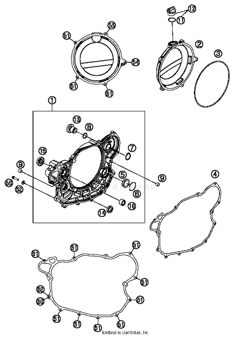 Clutch Cover FE 501S ENGINE - 2015 Schematic