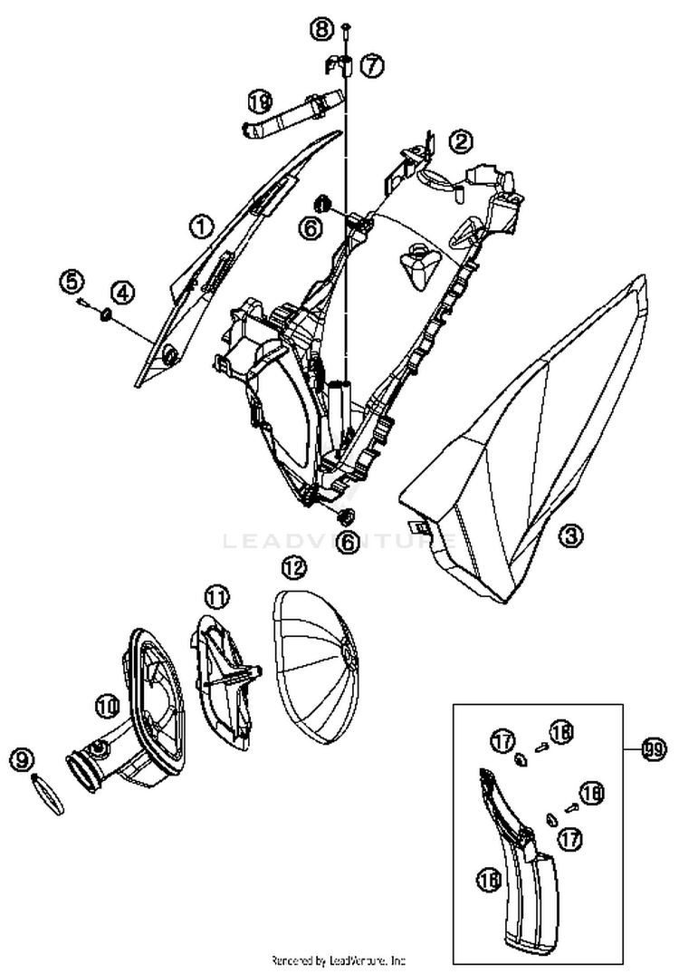 Air Filter FE 350 CHASSIS - 2014 Schematic