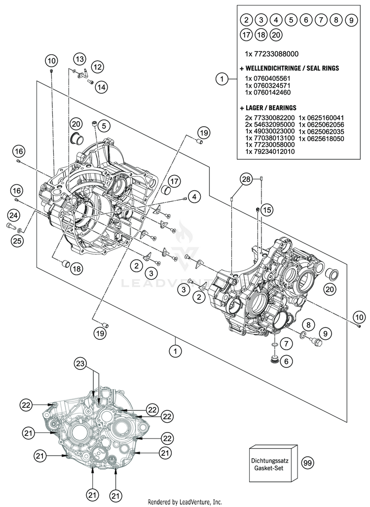Engine Case FE 350 ENGINE - 2020 Schematic