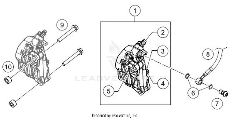 Front Brake Caliper 401 SVARTPILEN CHASSIS - 2018 Schematic