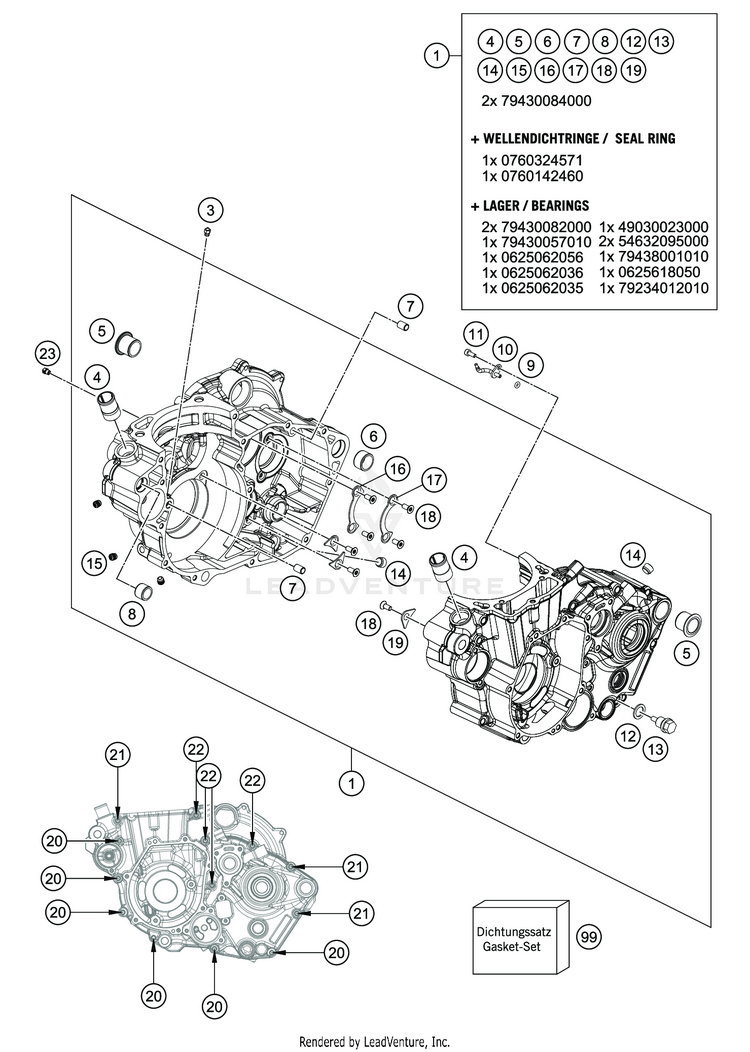 Engine Case FE 501s ENGINE - 2020 Schematic