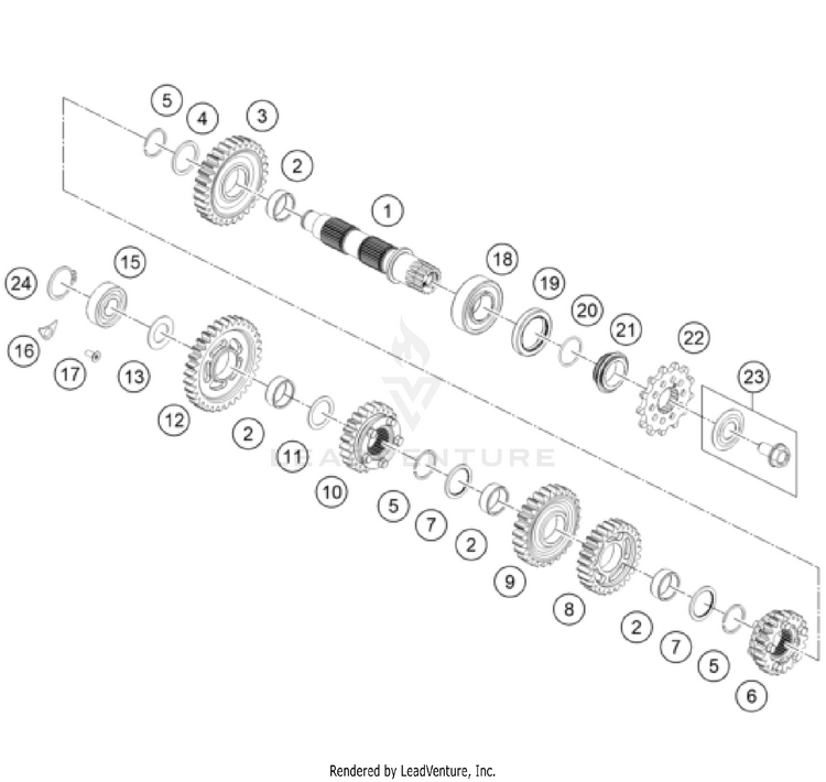 Transmission Ii - Countershaft FX 350 ENGINE - 2024 Schematic