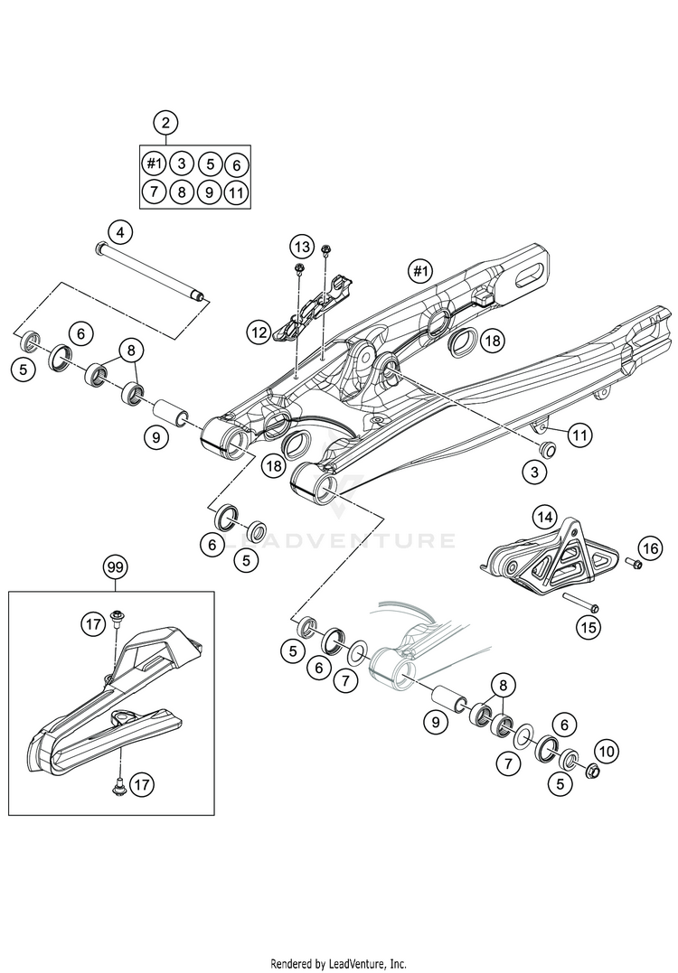 Swing Arm TC 85 19 16 CHASSIS - 2020 Schematic