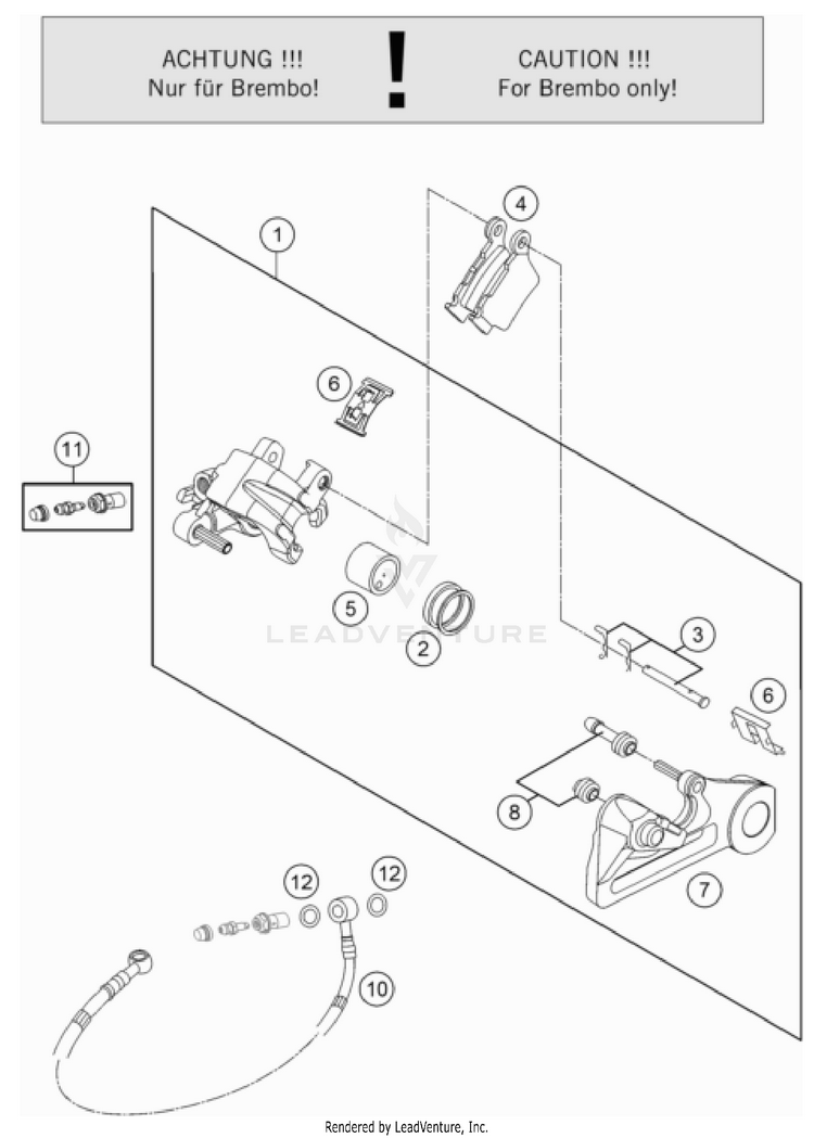 Rear Brake Caliper FX 450 CHASSIS - 2022 Schematic