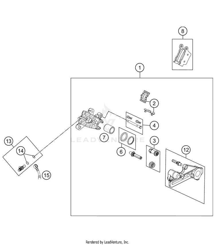 Rear Brake Caliper TC 85 CHASSIS - 2021 Schematic