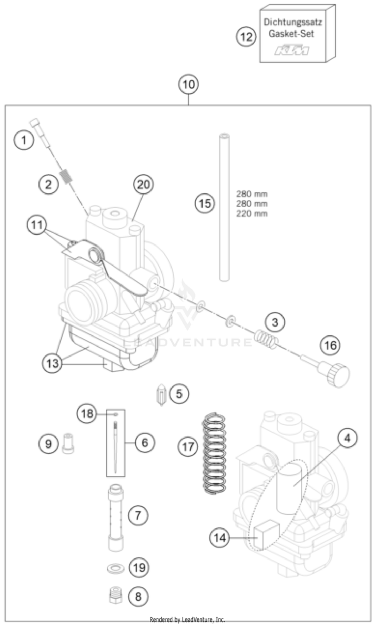 Carburetor TC 65 ENGINE - 2026 Schematic