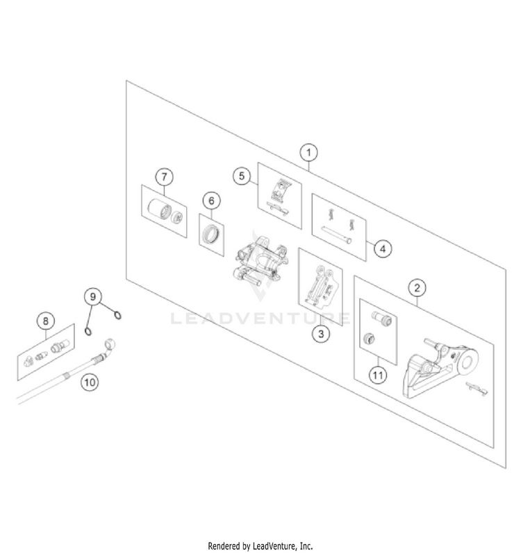Rear Brake Caliper Schematic