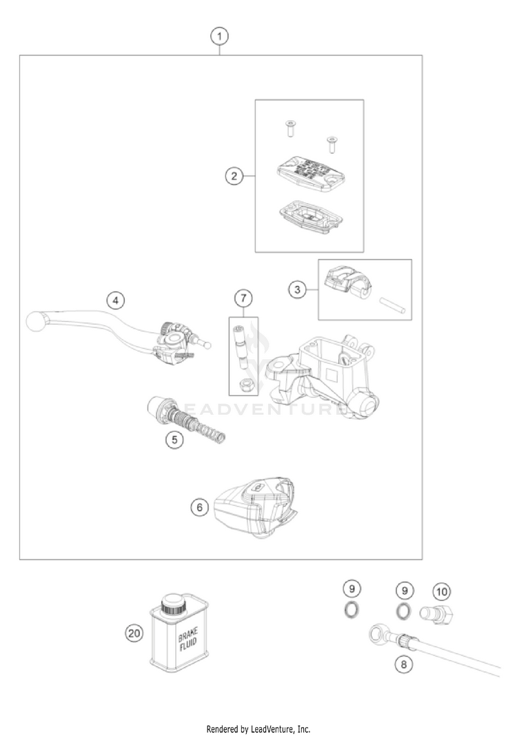 Front Brake Control FE 501 US CHASSIS - 2022 Schematic