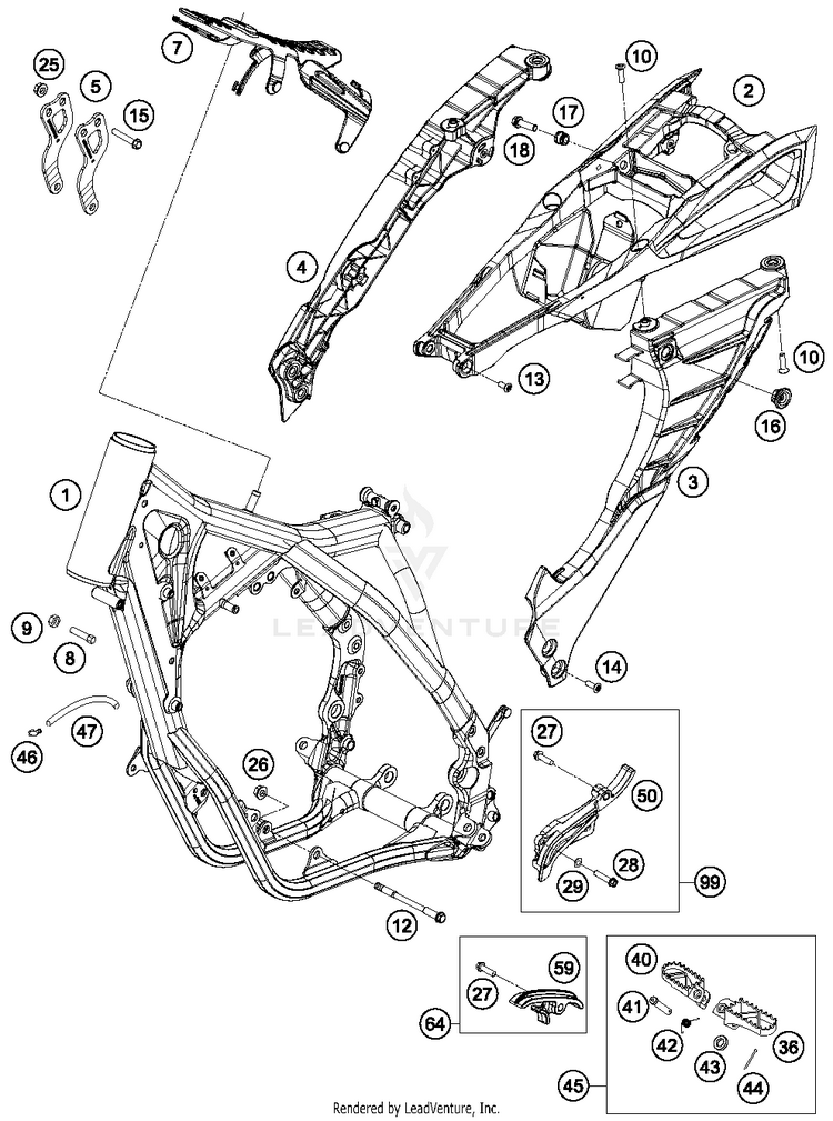 Frame TC 125 CHASSIS - 2014 Schematic