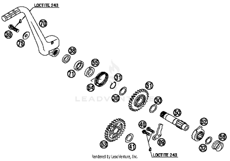 Kick Starter TC 125 ENGINE - 2015 Schematic