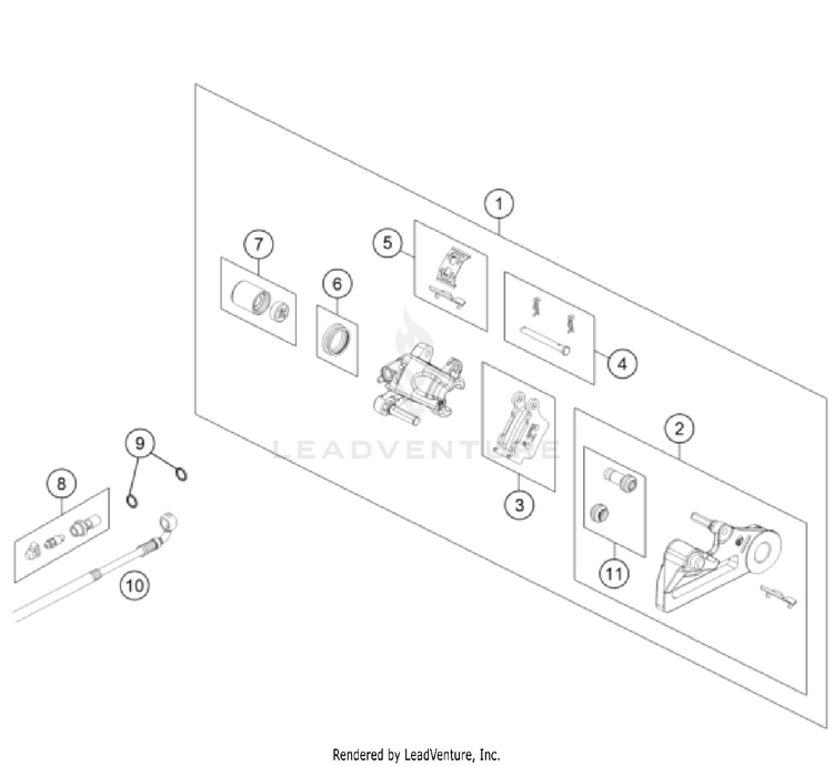 Rear Brake Caliper Schematic