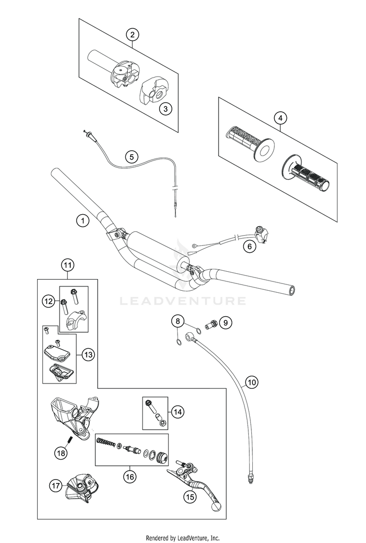 Handlebar, Controls TC 65 CHASSIS - 2020 Schematic