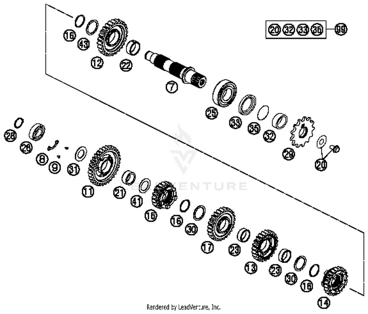 Transmission Ii - Countershaft FE 350S ENGINE - 2015 Schematic
