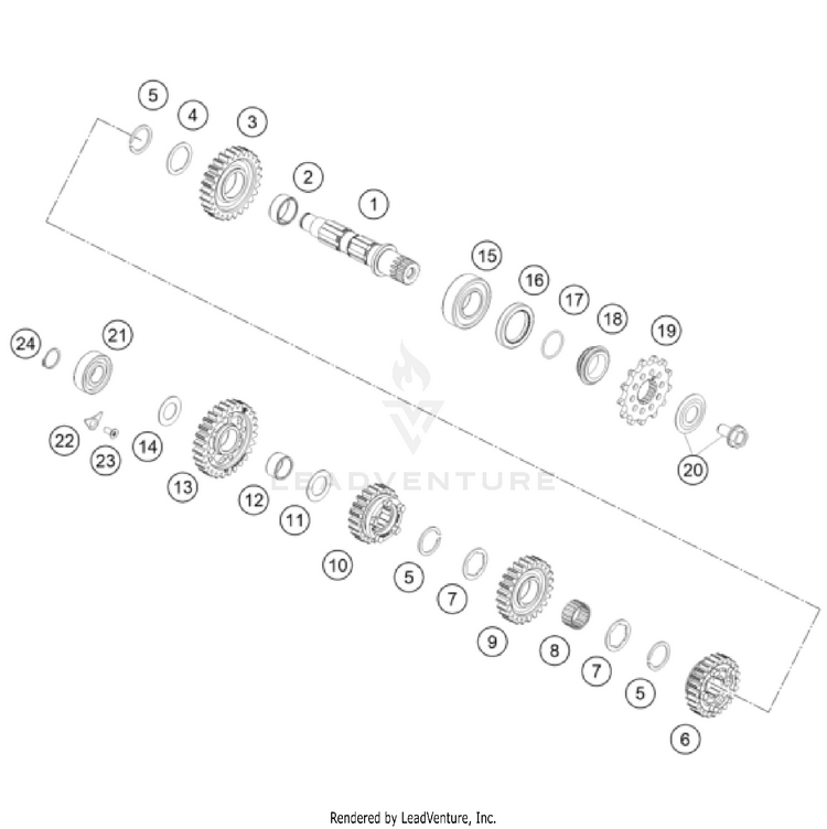 Transmission Ii - Countershaft FC 450 Rockstar Ed. ENGINE - 2024 Schematic