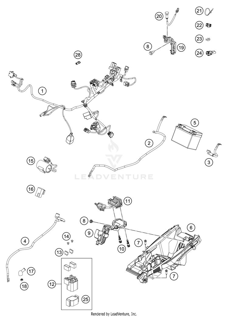 Wiring Harness FC 450 CHASSIS - 2021 Schematic