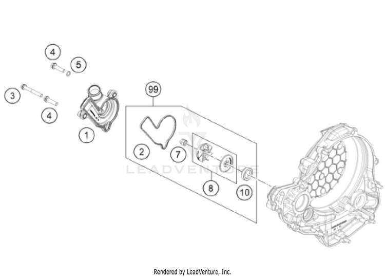 Water Pump FC 350 Engine - 2023 Schematic
