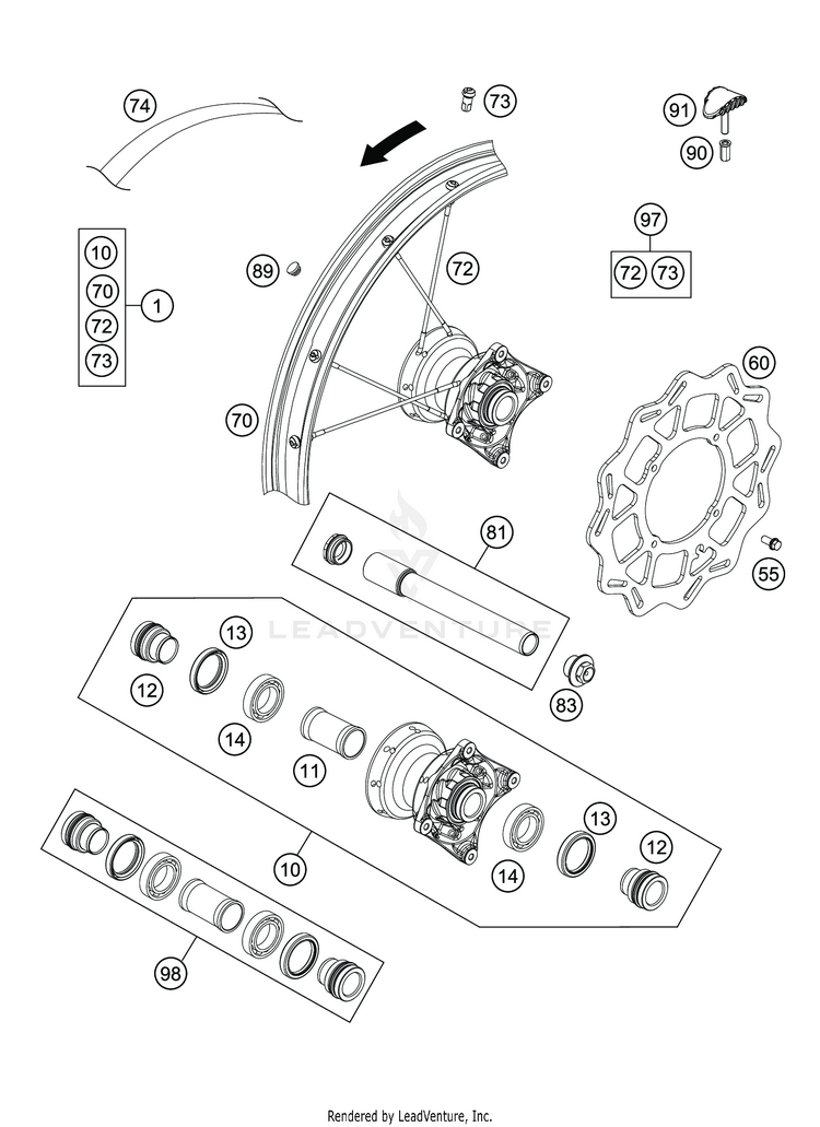 Front Wheel TC 85 17 14 CHASSIS - 2020 Schematic