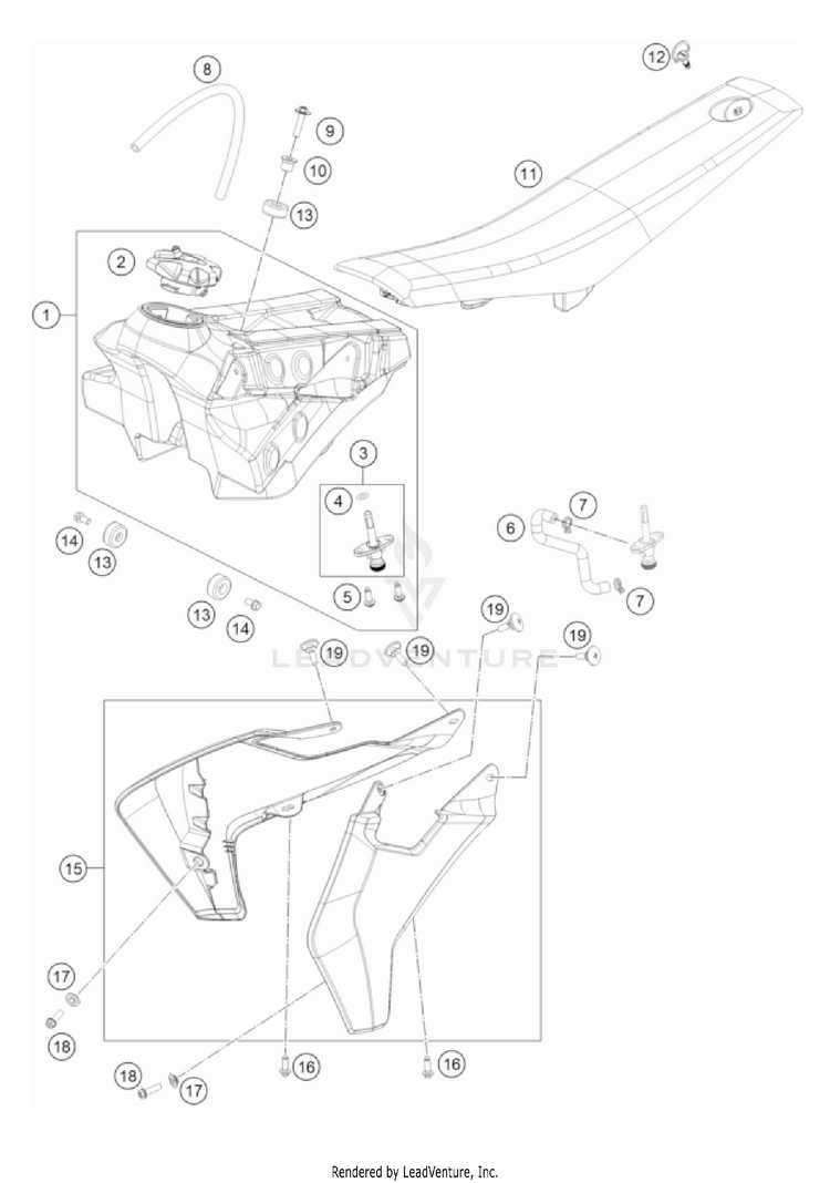Tank, Seat TC 65 EU CHASSIS - 2022 Schematic