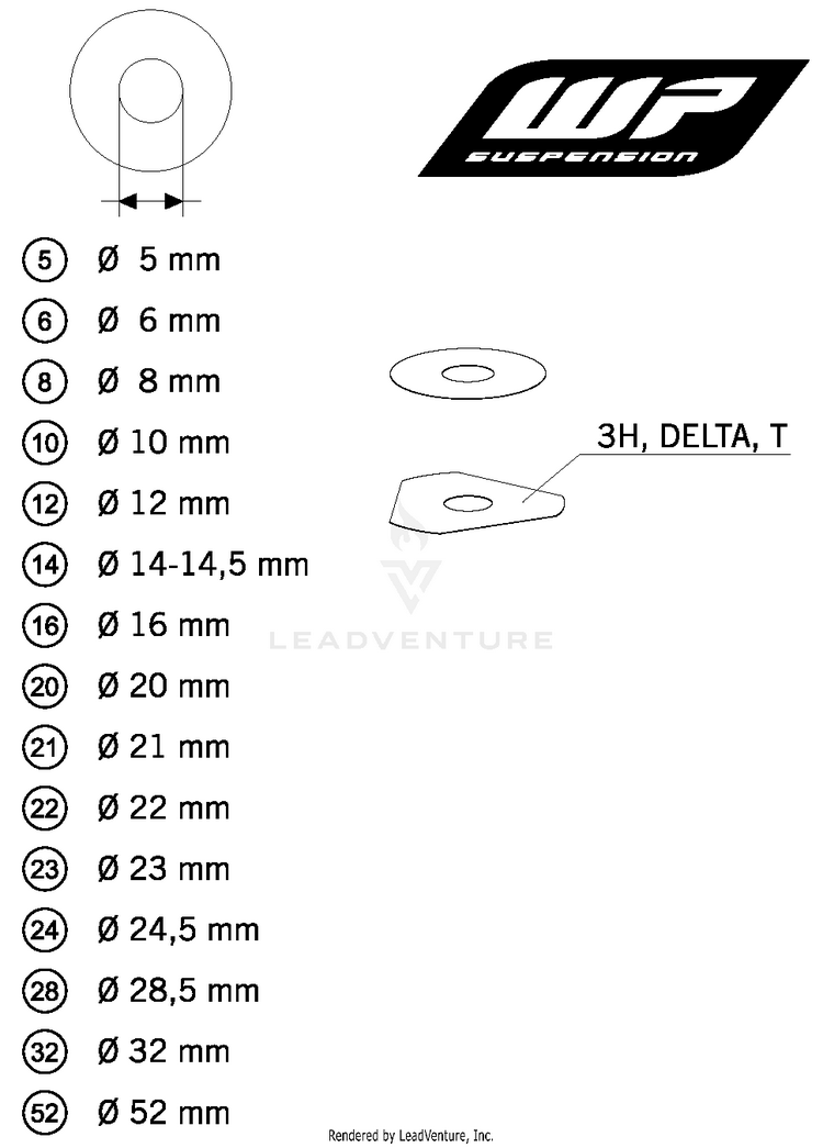 Wp Shims For Setting TC 125 CHASSIS - 2017 Schematic