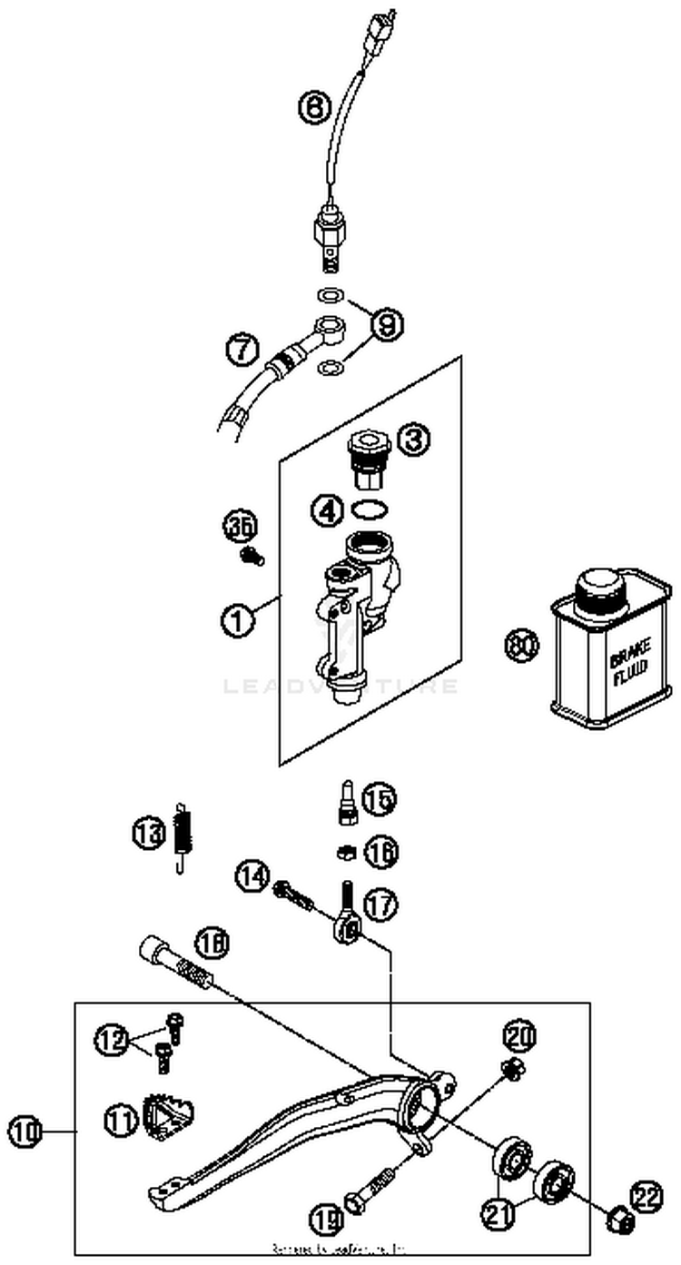 Rear Brake Control FE 350S CHASSIS - 2015 Schematic