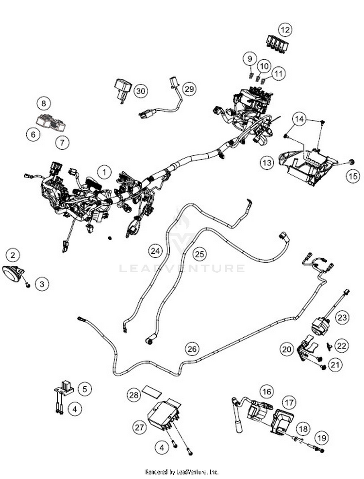 Wiring Harness 401 SVARTPILEN CHASSIS - 2018 Schematic
