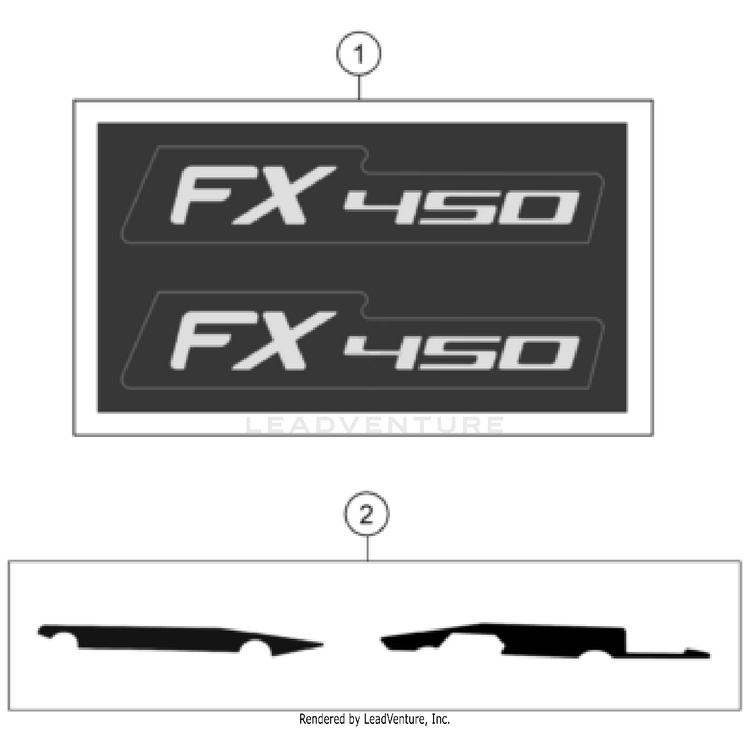Decal FX 450 CHASSIS - 2022 Schematic